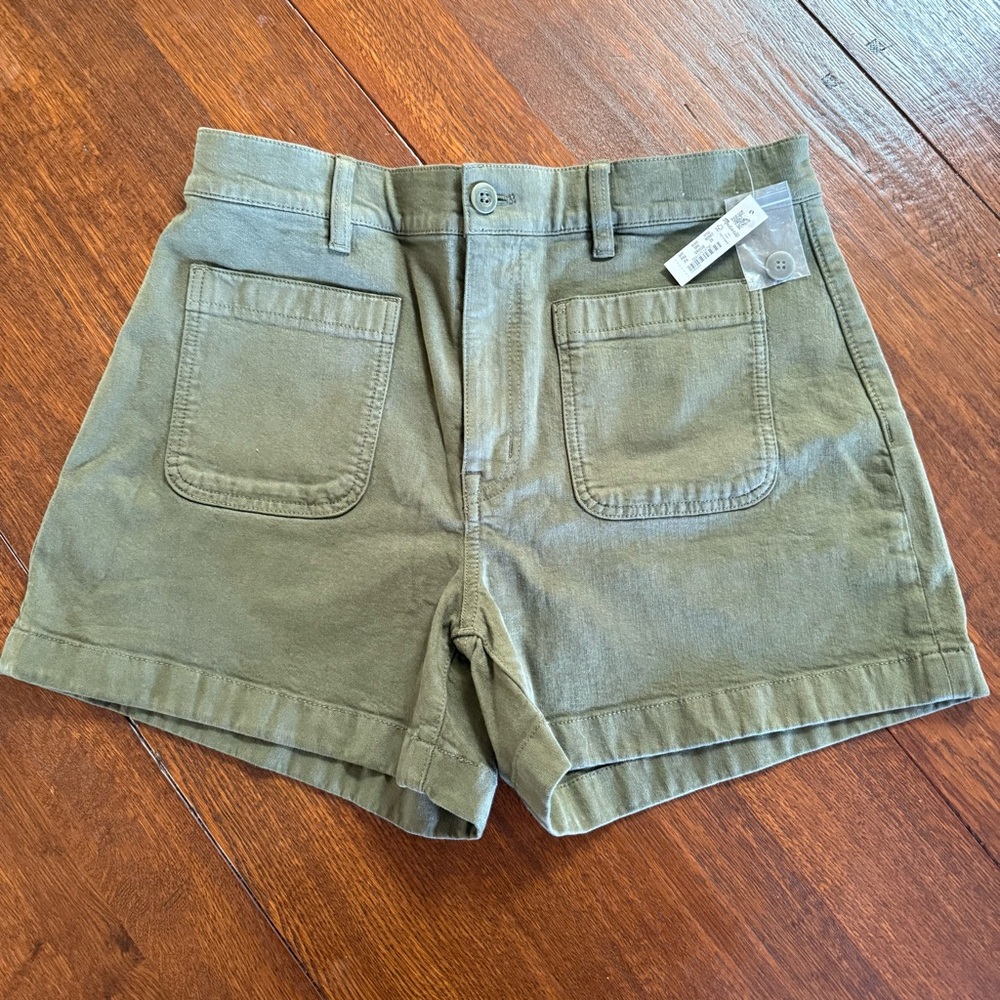 Madewell NQ907 Faded Ivy High-Waisted Sailor Shorts 29